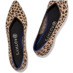 Rothy's Brown and Black Leopard Print Flats 5.5